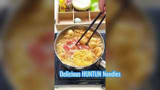 من اللذيذ طهي المعكرونة مع HUNTUN