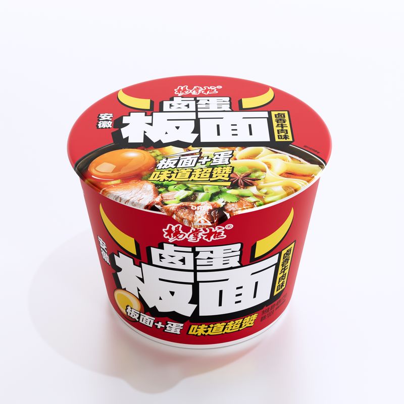 1 حصة 173 غرام من المعكرونة غير المقلية مع نكهة لحم البقر المخلل