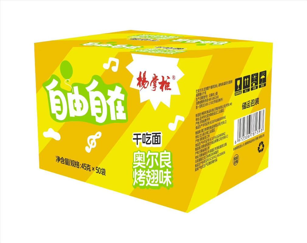 نودلز الوجبات الخفيفة والجاهزة للأكل كحل لوجبة سريعة بنكهة أجنحة أورليانز المشوية